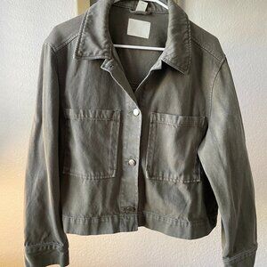 H&M Womens Olive Green Utility Jacket – Size L